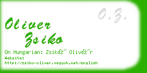 oliver zsiko business card